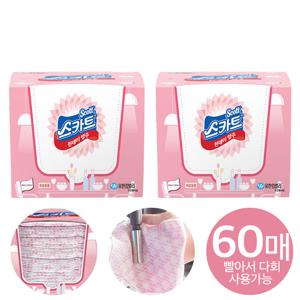 유한킴벌리 스카트 원데이 빨아쓰는 일회용 행주 30매 2팩 세트