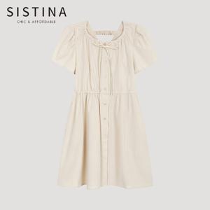 [SISTINA] 인기 셔링 포인트 미니 원피스_AWWOPO21110_LB