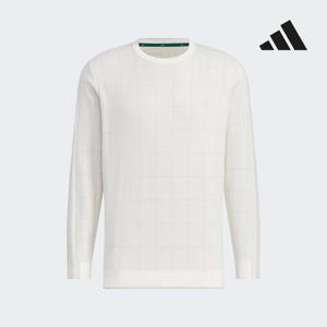 아디다스골프 24FW 남성 3ST 크루 긴팔 스웨터 화이트 IM6427