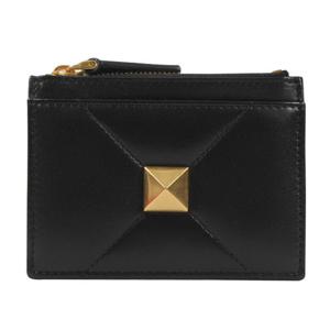 발렌티노 나파 가죽 로만 스터드 카드지갑 블랙 P0Y06-BSF-0NO