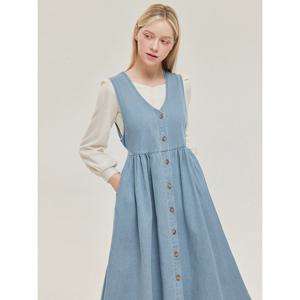 [포커스]포커스 V넥뷔스티에데님원피스_VF5S1OP3011