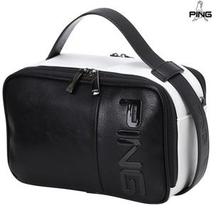 [핑골프][양말증정]남성 절개 배색 투지퍼 파우치백 111E1BG004_BK