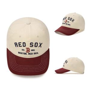 MLB 공용 바시티 레터링 언스트럭쳐 볼캡 보스턴 레드삭스 (3ACPV085N-43CRS)