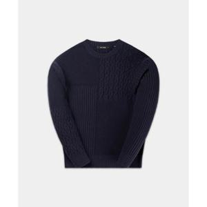 데일리 페이퍼 스웨터 PATCHWORK KNIT 2511032 NAVAL ACADEMY Na