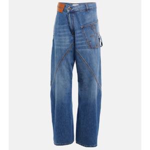 JW앤더슨 트위스트 엠브로이더리 와이드 진 P00750384