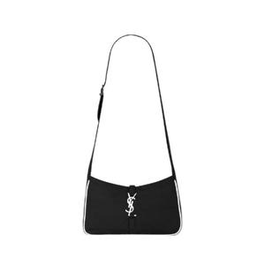 생로랑 르 5 A 7 크로스바디백 에코닐 리제너레이티드 나일론 블랙 화이트 733294-FABI1-1070