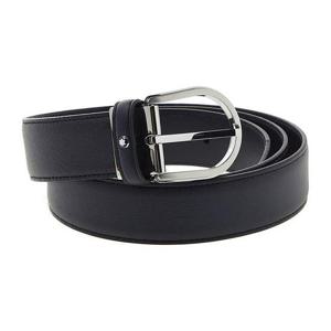 [몽블랑] SS25 남성 35mm 레더 벨트 123888 BLUE