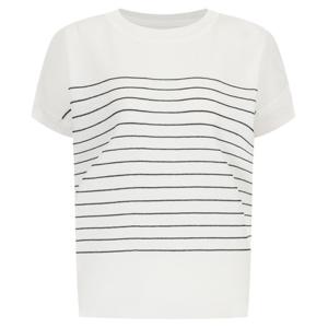 샵앤) 국산 여성 라운드넥 단가라 까슬 가오리핏 반팔 니트티 BOM-WKN-20656-아이보리