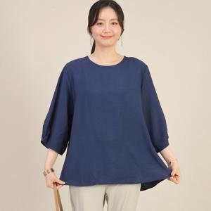 [애비뉴투지]인견 시원한 여름 칠부 퍼프 소매 블라우스 B05561