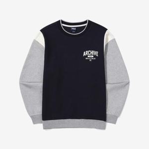 [휠라]면혼방 컬러블럭 맨투맨 (FS2POG1108X_INA)