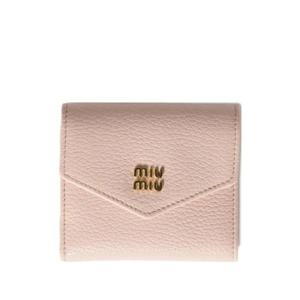 미우미우 로고 장식 레더 지갑 5MH051ADT7