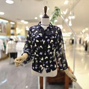 [멜로디가든]M25F8B107_하트7부소매 블라우스