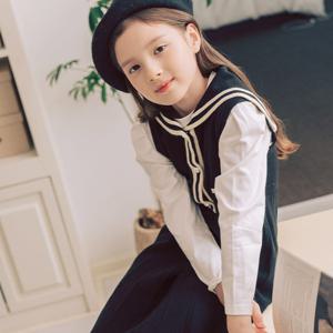 [셀덴(아동)]라인 니트 원피스 EDOK23T01