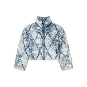 디젤 애시드 워싱 퀼팅 패딩 재킷 A193890LKCP