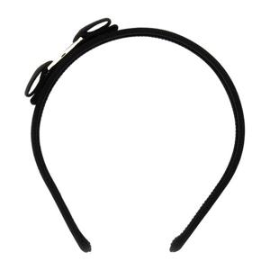 페라가모 블랙 패브릭 랩핑 보우 디테일 헤어밴드 344311572738