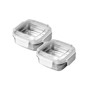 글라스락 셰프토프 클린숨 스텐밀폐용기 화이트 500ml 2조