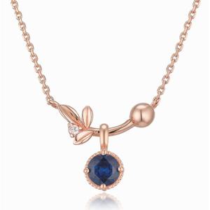 [로이드] 미슬토 링크체인+ 9월 사파이어 탄생석 비쥬참 SET LNN20081G