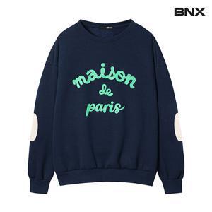 [BNX]레터링 패치 기모맨투맨 (BW4TS029L0)