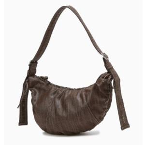 [질스튜어트] 보우백 다크브라운 코티드 캔버스 호보 크로스 M JABA4F241W3