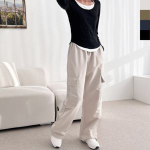 샵앤) 여성 밴딩 와이드 조거 카고 팬츠 WDM-WPT-GSSNP252W