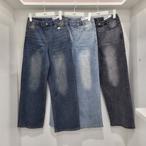 [행텐주니어]스판 세미 와이드핏 밴딩 청바지14530-155-601-10