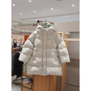 베네통키즈6 셔링 후드 롱 다운 2컬러 QADJ02561 25W