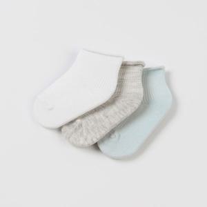 [해피프린스]플레인 신생아 양말 (왕자 3종세트)