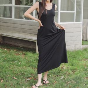 [글램공감]스무디 런닝 나시 롱원피스 민소매 여름잠옷 5colors