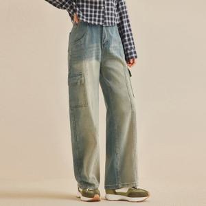 [FOCUS] 뒤밴딩카고와이드데님롱팬츠 PBBF4F1PT7091