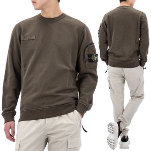25SS 스톤아일랜드 와펜 패치 포켓 맨투맨 K1S156100003 S0123 V0054