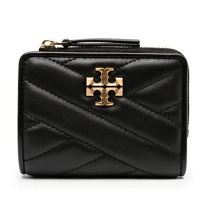 25 FW 토리버치 키라 Kira 로고 쉐브론 퀼트 레더 월렛 중지갑 블랙 153121001