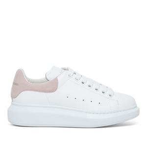 알렉산더맥퀸 화이트 핑크 오버사이즈 가죽 스니커즈 553770 WH