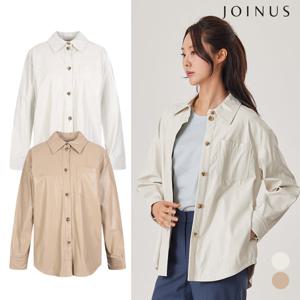 [꼼빠니아] 페이크가죽셔츠형자켓_CCCS1-WRC010