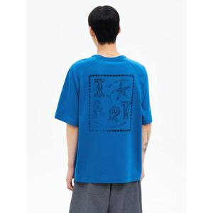 (215742AY2Q) [에잇세컨즈] 래글런 물고기 그래픽 티셔츠  스카이 블루