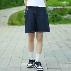[더데이걸][모다울산]힙해 와이드 데님 반바지TGTH25306_US