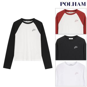 [폴햄] PHF3TS2400 여성 스몰 그래픽 20수 코튼 래글런 긴팔 티셔츠