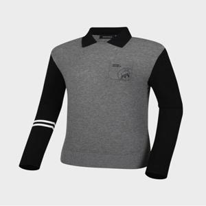 [와이드앵글]CO 루즈핏 소매블럭 폴로 풀오버 LWWU24K52