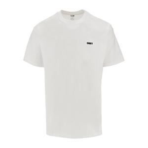 오베이 스몰 로고 크루넥 티셔츠 22MC0001482 WHITE