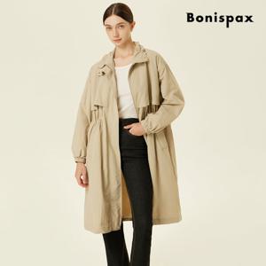 보니스팍스  셔링 롱 후드 야상 점퍼 (XP9JP005M0)