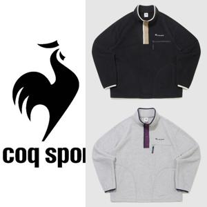 [르꼬끄]유니 플리스 우븐믹스 루즈 하프집업 QQ423LFSO3