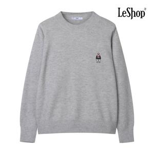 르샵  라운드넥 곰돌이 자수 니트 (BPAKP001A)