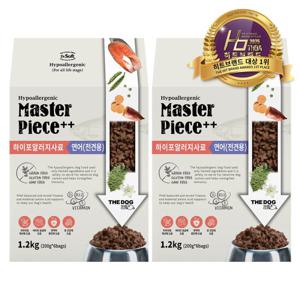 더독 닥터소프트 하이포알러지 명작 연어 전견용 1.2kg 2개 + 바른육포 1개 랜덤 증정