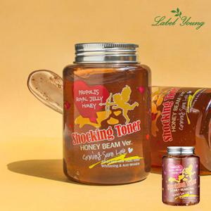 [라벨영] 얼굴광 반짝 대용량 꿀보습토너 250ml/3개구매시 본품1개 더증정/ 쇼킹토너꿀광 올인원케어