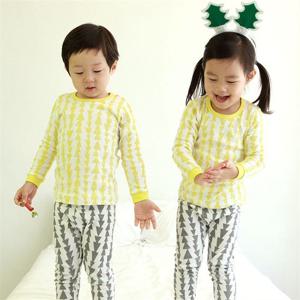 [올챙이]30수_트리옐로우/봄가을/KC국산무형광/골지 아동내의 유아 아기 실내복 주니어잠옷
