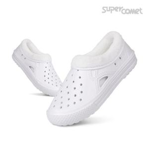 [슈퍼카미트]겨울 학생 유아동 학교 논슬립 만능 방한 털 실내화