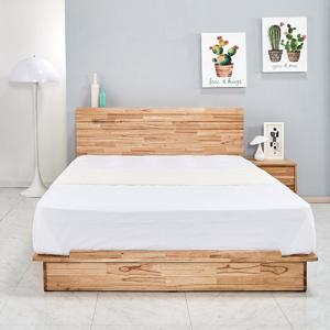 퍼기 라지킹 1800 평상형 라인 LED 침대 참죽 원목 프레임 (착불