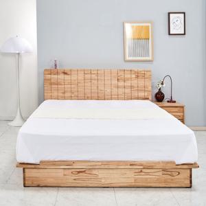 이리안 라지킹 1800 평상형 루버 LED 침대 참죽 원목 프레임 (착