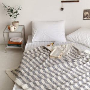 프렌치무드 폴린 그레이 빅 ST 양털 양면 담요 140x200cm