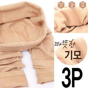 [마이핏]3켤레 빅사이즈 XXL 겨울 기모스타킹 학생스타킹 살색스타킹