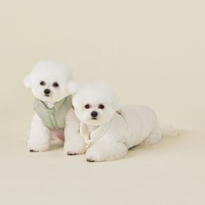 울리 린 하네스 패딩 베스트 블루 SM 강아지 의류/악세서리